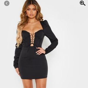 NWT black corset dress PLT